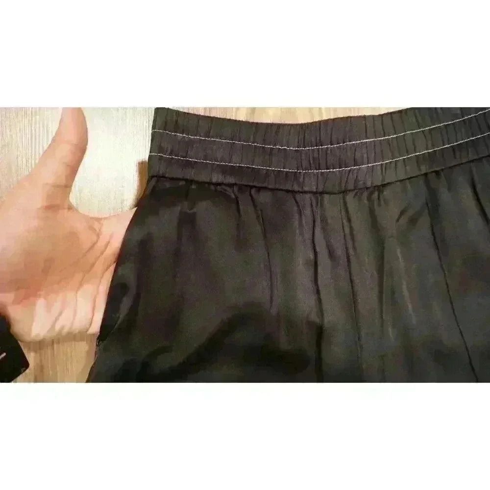 All Saints Women's Charli Silk Blend Trouser Black Pants, Size 2 - Picture 5 of 13